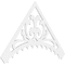 Ekena Millwork Pitch Genova Architectural Grade PVC Gable Pediment, 60"W x 35"H x 1"P (14/12) GPP060X035X100GEN - alternate 1